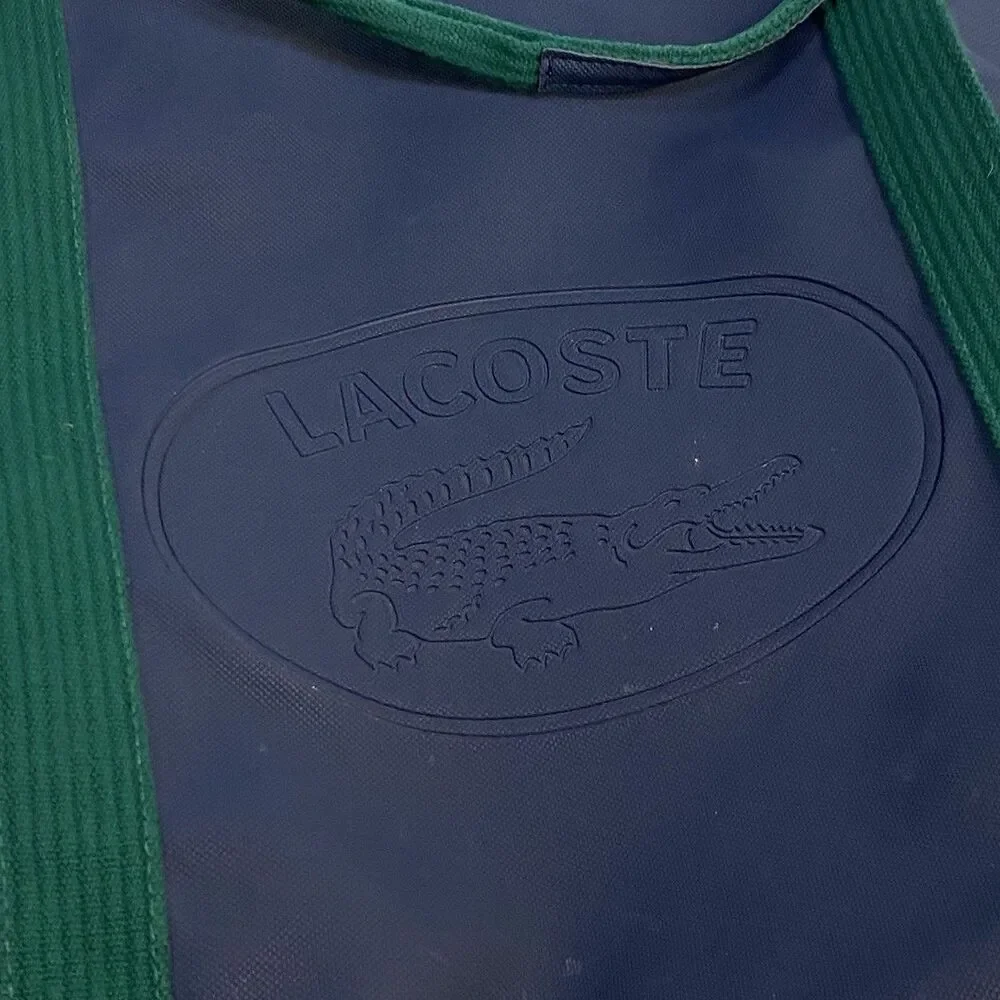 Vintage Lacoste Navy Blue Canvas Tote Bag
